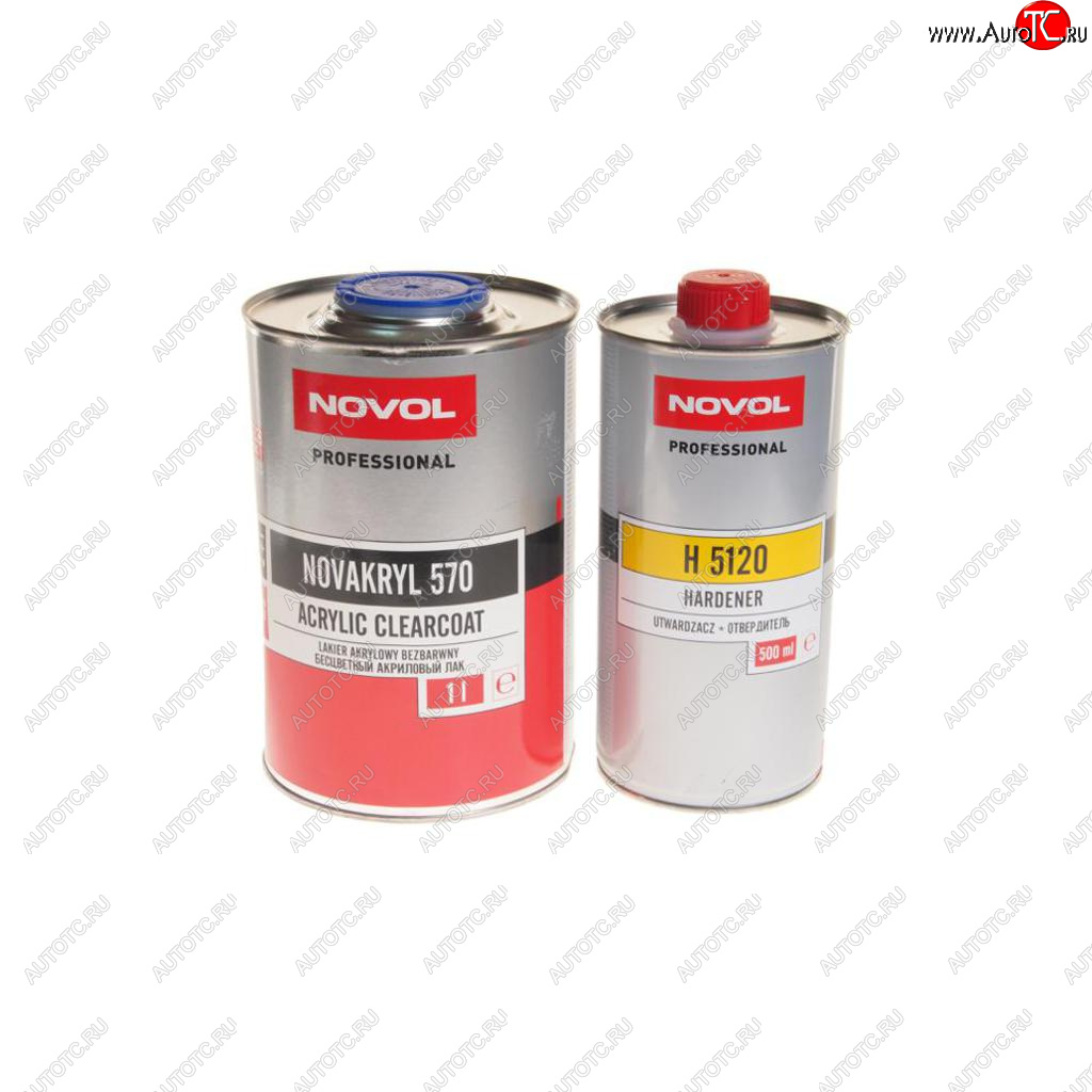 3 499 р. Лак акриловый NOVAKRYL 570 MS 2+1 1л c отвердителем H5120 0.5л NOVOL NOVOL 38071  с доставкой в г. Пермь