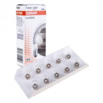 46 р. Лампа 12V T4W BA9s OSRAM OSRAM 3893clc  с доставкой в г. Пермь. Увеличить фотографию 1