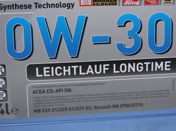 6 899 р. Масло моторное LEICHTLAUF LONGTIME HC-синт.4л 0W30 LIQUI MOLY LIQUI MOLY 39039 LIQUI MOLY 39039  с доставкой в г. Пермь. Увеличить фотографию 2