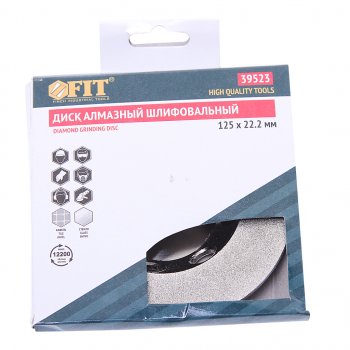 3 299 р. Круг шлифовальный 125х22мм алмазный сплошной FIT FIT 39523  с доставкой в г. Пермь. Увеличить фотографию 3