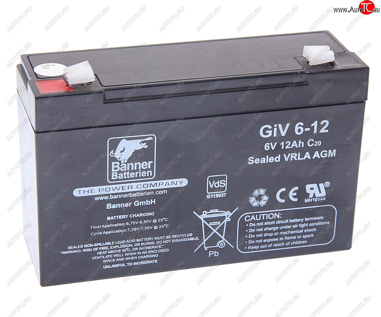 2 699 р. Аккумулятор BANNER GIV 12Ач BANNER 3ст12 giv 06-12  с доставкой в г. Пермь