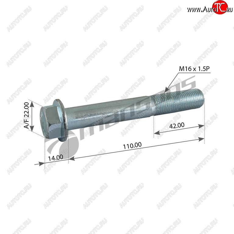 116 р. Болт MAN крепления опоры кабины (М16x1.5х110мм) MANSONS MANSONS 400.557  с доставкой в г. Пермь