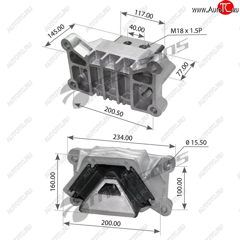 5 899 р. Подушка MAN TGA,TGS,TGX двигателя задняя MANSONS MANSONS 400.571  с доставкой в г. Пермь