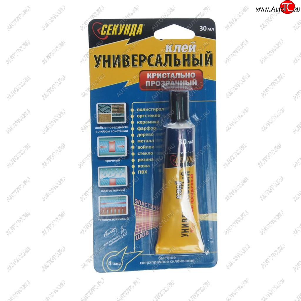 158 р. Клей универсальный прозрачный 30мл СЕКУНДА ASD 403-108  с доставкой в г. Пермь