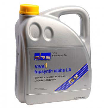5 999 р. Масло моторное VIVA 1 TOPSYNTH ALPHA LA 5W30 синт.4л SRS SRS 4033885000540  с доставкой в г. Пермь. Увеличить фотографию 1
