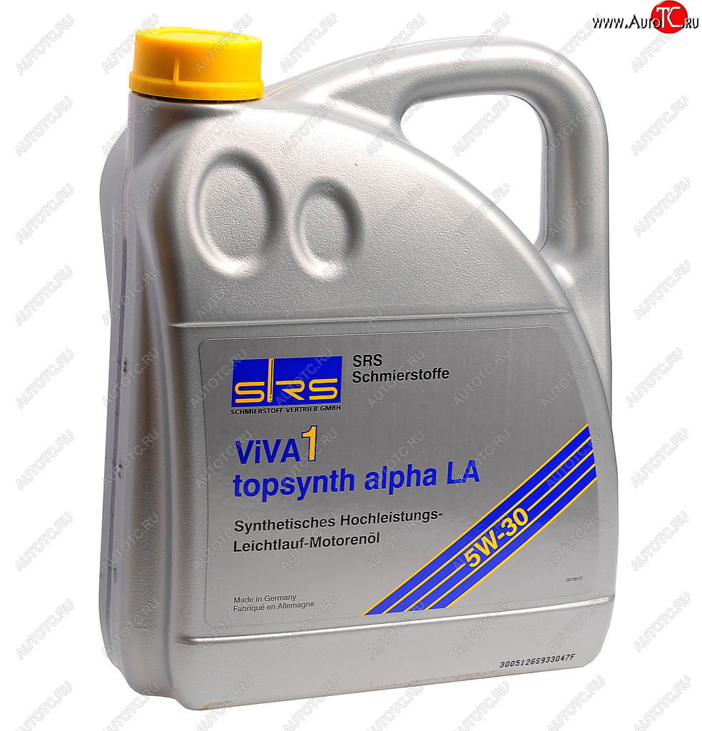 5 999 р. Масло моторное VIVA 1 TOPSYNTH ALPHA LA 5W30 синт.4л SRS SRS 4033885000540  с доставкой в г. Пермь