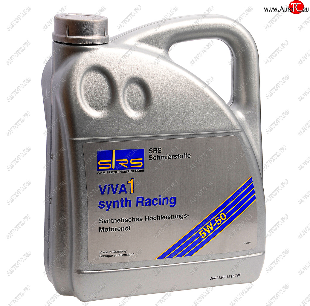 6 299 р. Масло моторное VIVA 1 SYNTH RACING 5W50 синт.4л SRS SRS 4033885000861  с доставкой в г. Пермь