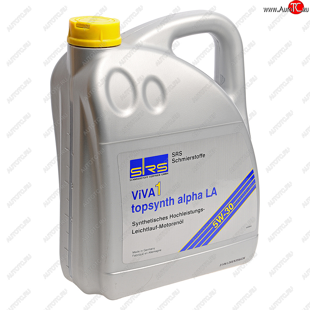 6 549 р. Масло моторное VIVA 1 TOPSYNTH ALPHA LA 5W30 синт.5л SRS SRS 4033885001127  с доставкой в г. Пермь