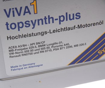 5 749 р. Масло моторное VIVA 1 TOPSYNTH Plus 5W40 синт.4л SRS SRS 4033885001615  с доставкой в г. Пермь. Увеличить фотографию 2