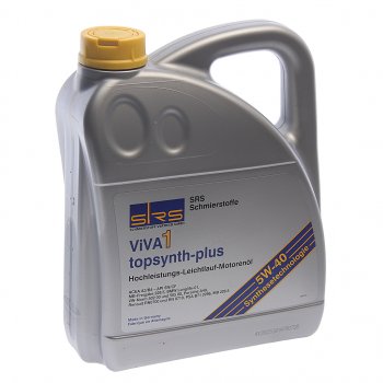 5 749 р. Масло моторное VIVA 1 TOPSYNTH Plus 5W40 синт.4л SRS SRS 4033885001615  с доставкой в г. Пермь. Увеличить фотографию 1