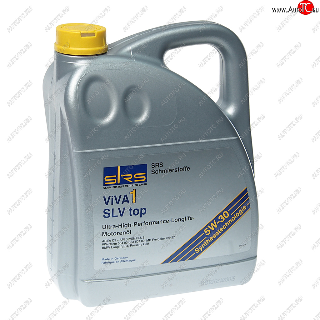 8 899 р. Масло моторное VIVA 1 SLV top(LL3) 5W30 синт.5л SRS SRS 403388500192  с доставкой в г. Пермь