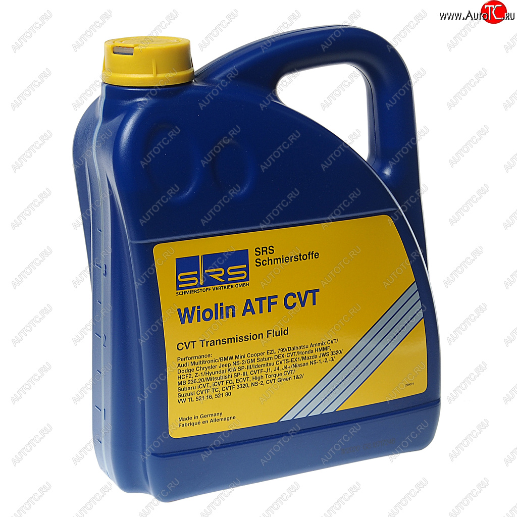 6 199 р. Масло трансмиссионное WIOLIN ATF CVT (ЖЕЛТОЕ) 4л SRS SRS 403388500193  с доставкой в г. Пермь