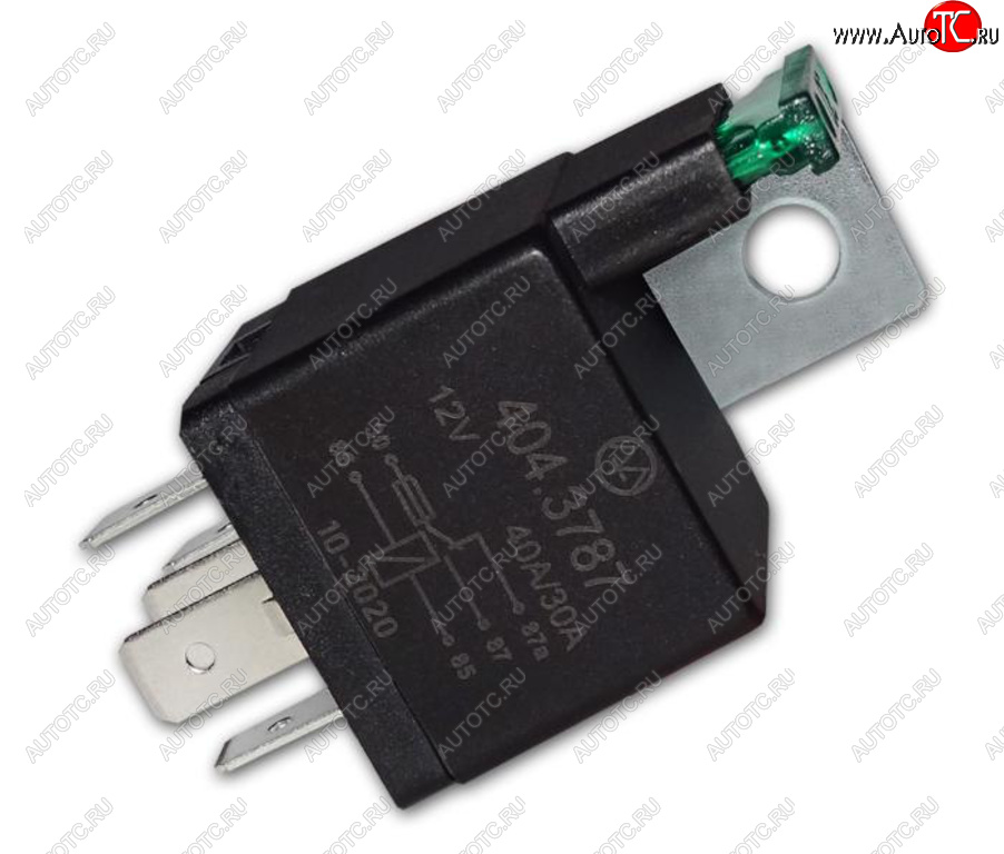 339 р. Реле электромагнитное 12V 5-ти контактное 40/30А переключающее с предохранителем ЭНЕРГОМАШ ЭНЕРГОМАШ 404.3787 ЭНЕРГОМАШ 404.3787  с доставкой в г. Пермь