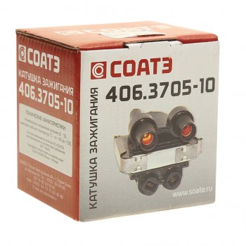 1 389 р. Катушка зажигания ЗМЗ-406 ВАЗ-1111 СОАТЭ СОАТЭ 406.3705-10  с доставкой в г. Пермь. Увеличить фотографию 3