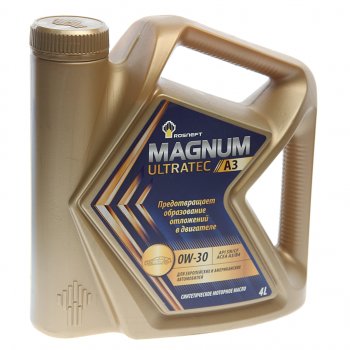 3 599 р. Масло моторное MAGNUM Ultratec A3 0W30 SNCFA3B4 синт.4л РОСНЕФТЬ РОСНЕФТЬ 40816842  с доставкой в г. Пермь. Увеличить фотографию 1