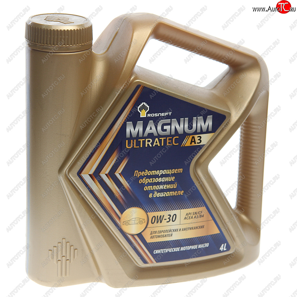 3 599 р. Масло моторное MAGNUM Ultratec A3 0W30 SNCFA3B4 синт.4л РОСНЕФТЬ РОСНЕФТЬ 40816842  с доставкой в г. Пермь