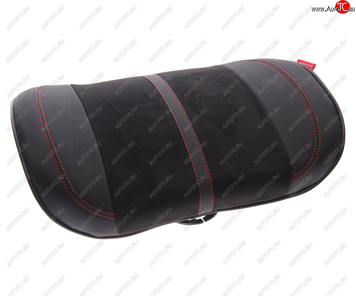 1 399 р. Подушка поясничная экокожазамша черная Flex M CARFASHION CARFASHION 41561  с доставкой в г. Пермь