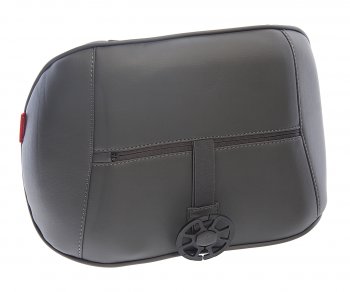 1 399 р. Подушка поясничная экокожа-велюр т.серая-серая Flex M CARFASHION CARFASHION 41567  с доставкой в г. Пермь. Увеличить фотографию 2