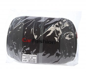1 399 р. Подушка поясничная экокожа-велюр т.серая-серая Flex M CARFASHION CARFASHION 41567  с доставкой в г. Пермь. Увеличить фотографию 3