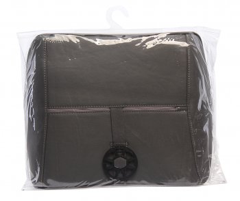 1 739 р. Подушка поясничная экокожа-велюр т.серая-серая Flex L CARFASHION CARFASHION 41576  с доставкой в г. Пермь. Увеличить фотографию 2