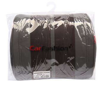 1 739 р. Подушка поясничная экокожа-велюр т.серая-серая Flex L CARFASHION CARFASHION 41576  с доставкой в г. Пермь. Увеличить фотографию 1