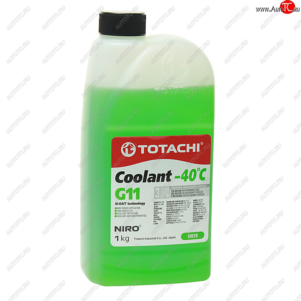 271 р. Антифриз зеленый -40C 1кг G11 NIRO Coolant TOTACHI TOTACHI 43201  с доставкой в г. Пермь