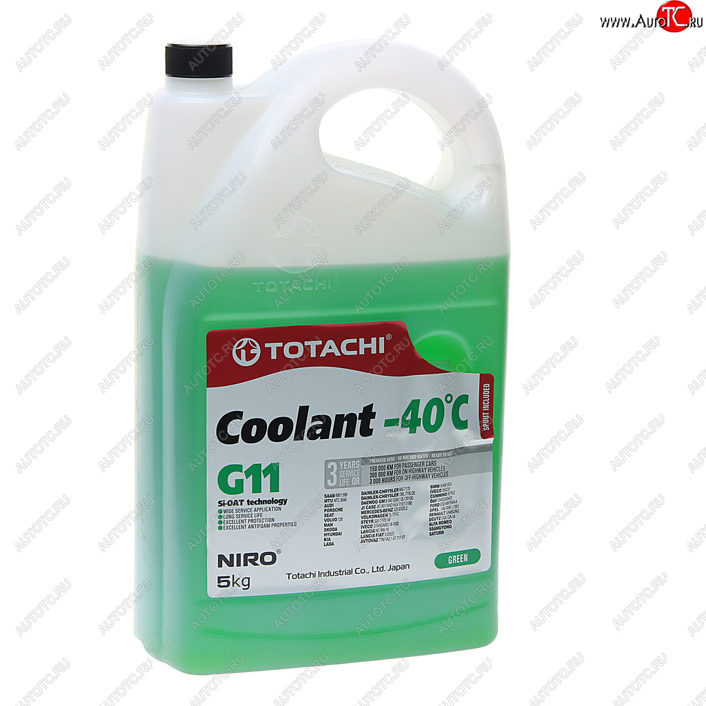 1 149 р. Антифриз зеленый -40C 5кг G11 NIRO Coolant TOTACHI TOTACHI 43205  с доставкой в г. Пермь