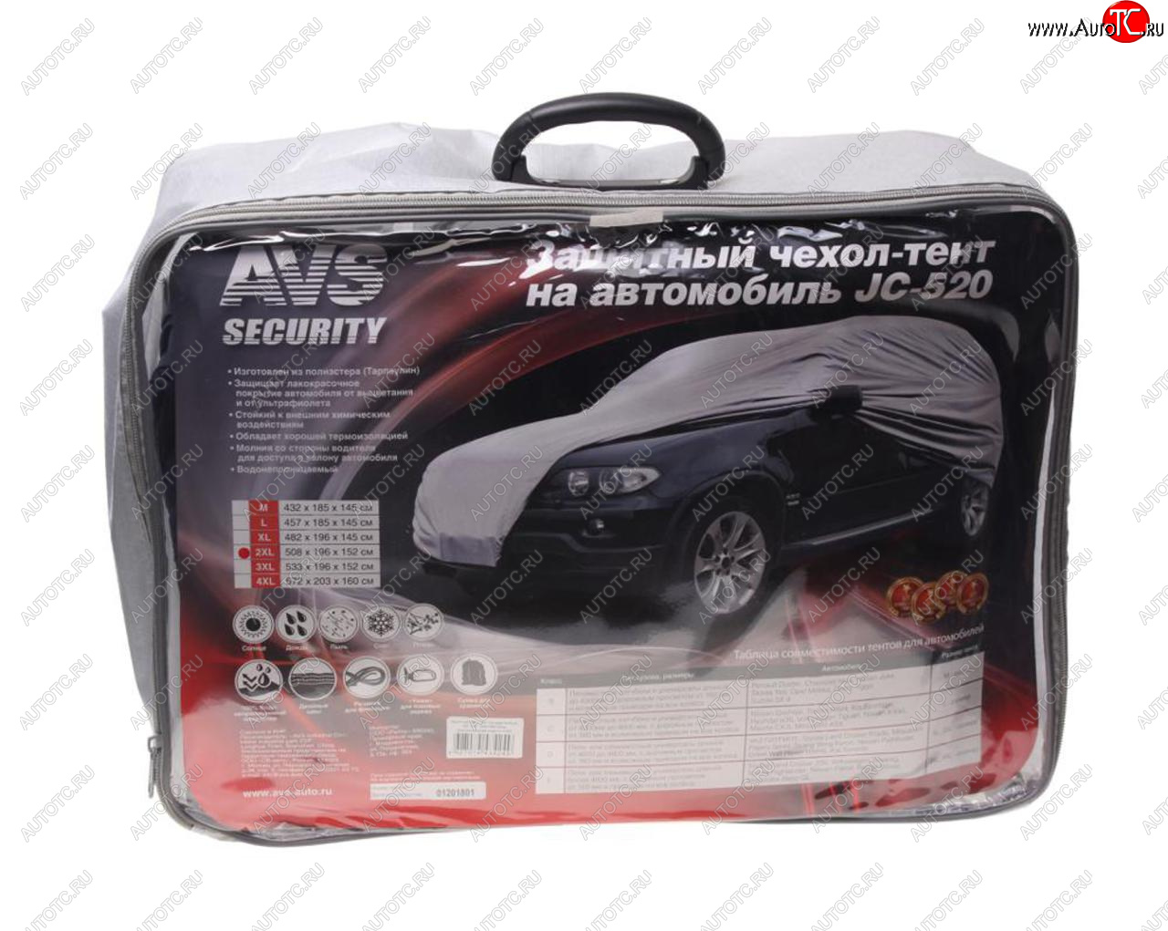 6 199 р. Тент на автомобиль (XXXXL) 572х203х160см для внедорожников AVS AVS 43426  с доставкой в г. Пермь