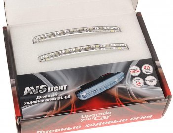 769 р. Огни ходовые дневного света 12V 2.4W 8 светодиодов 2шт. AVS AVS 43477  с доставкой в г. Пермь. Увеличить фотографию 3