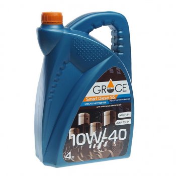 2 049 р. Масло дизельное Smart Diesel SS 10W40 псинт.4л GRACE GRACE 4603728811987  с доставкой в г. Пермь. Увеличить фотографию 1