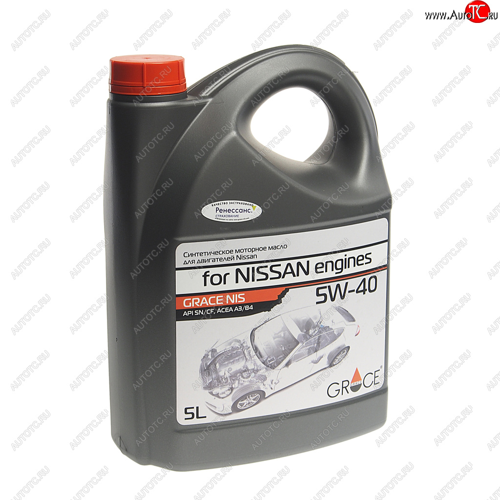 3 099 р. Масло моторное для NISSAN 5W40 синт.5л GRACE GRACE 4603728812700  с доставкой в г. Пермь