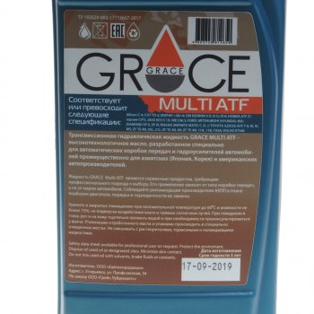 1 059 р. Масло трансмиссионное ATF Multi 1л GRACE GRACE 4603728814650 GRACE 4603728814650  с доставкой в г. Пермь. Увеличить фотографию 2