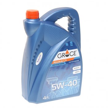 2 599 р. Масло моторное ABSOIUTE C3 5W40 синт.4л GRACE GRACE 4603728818344  с доставкой в г. Пермь. Увеличить фотографию 1