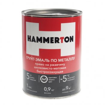 779 р. Грунт-эмаль по ржавчине серая 0.9л HAMMERTON HAMMERTON 4607808740617  с доставкой в г. Пермь. Увеличить фотографию 1