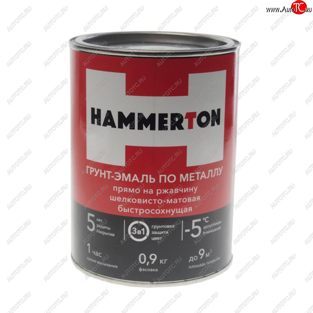 839 р. Грунт-эмаль по ржавчине белая 0.9л HAMMERTON HAMMERTON 4607808740730  с доставкой в г. Пермь