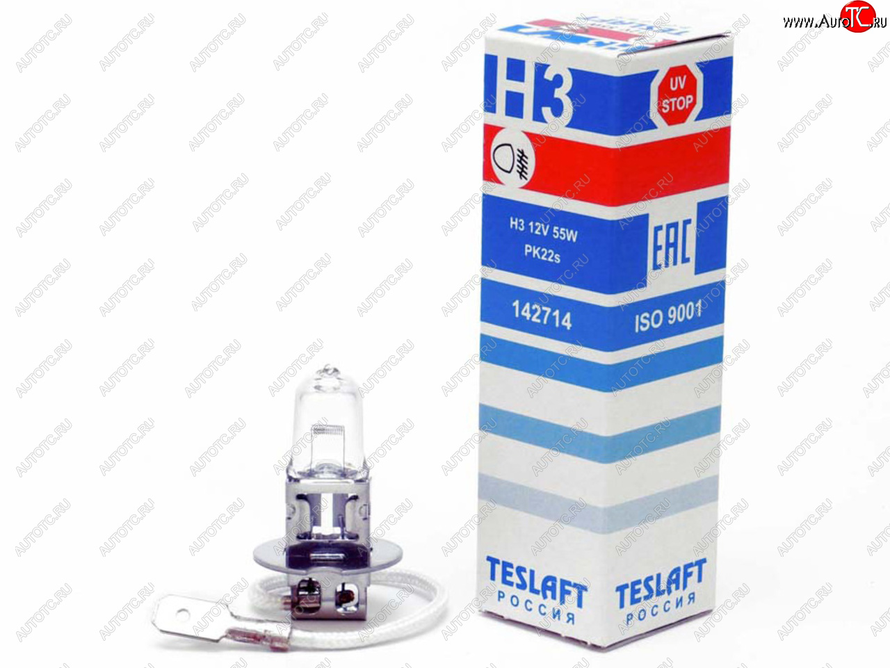 76 р. Лампа 12V H3 55W РK22s 1450лм Стандарт TESLAFT (Россия) TESLAFT 4631111142714  с доставкой в г. Пермь