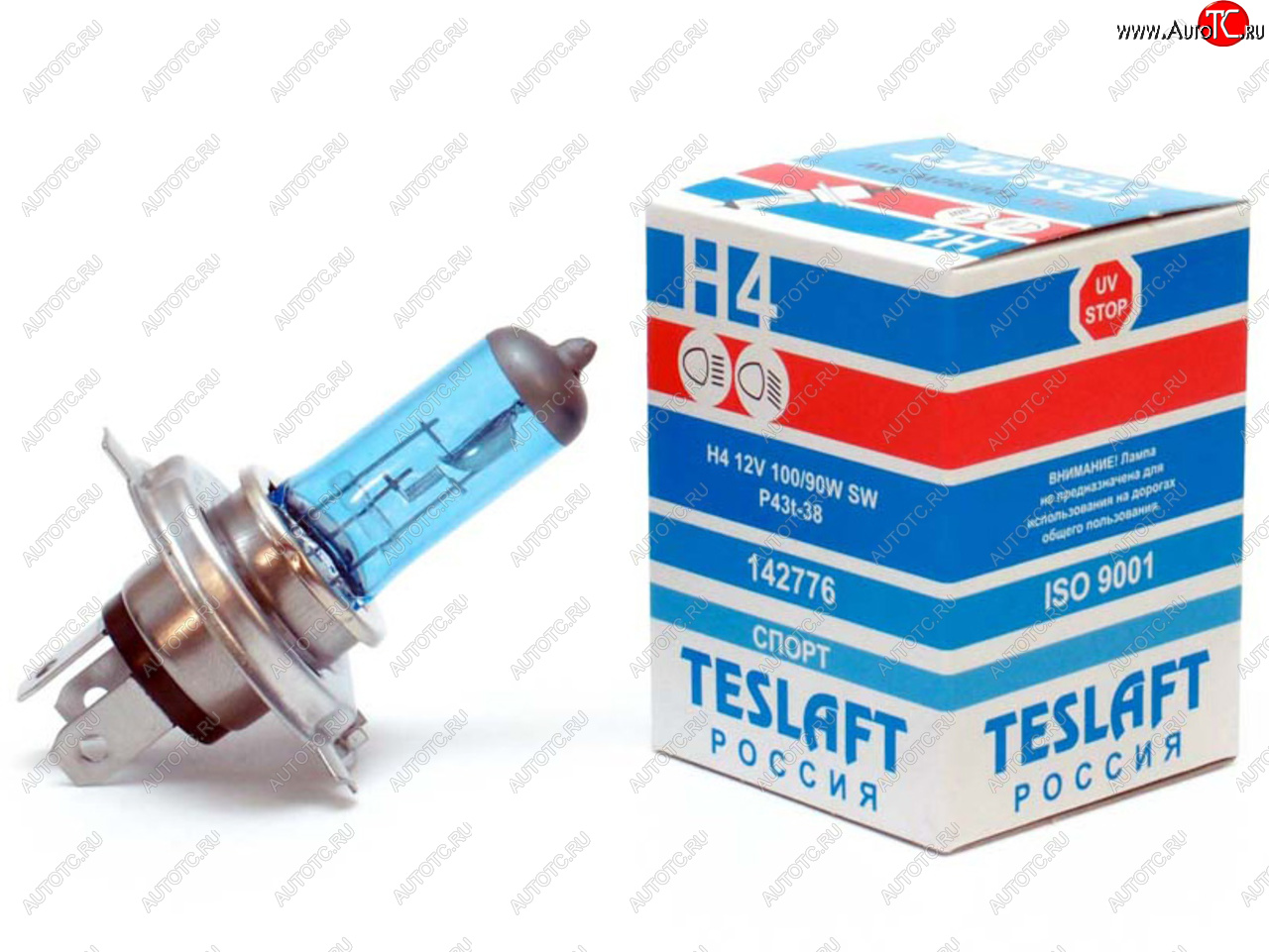 319 р. Лампа 12V H4 10090W P43t-38 39003850К 21001000лм Super White TESLAFT (Россия) TESLAFT 4631111142776  с доставкой в г. Пермь