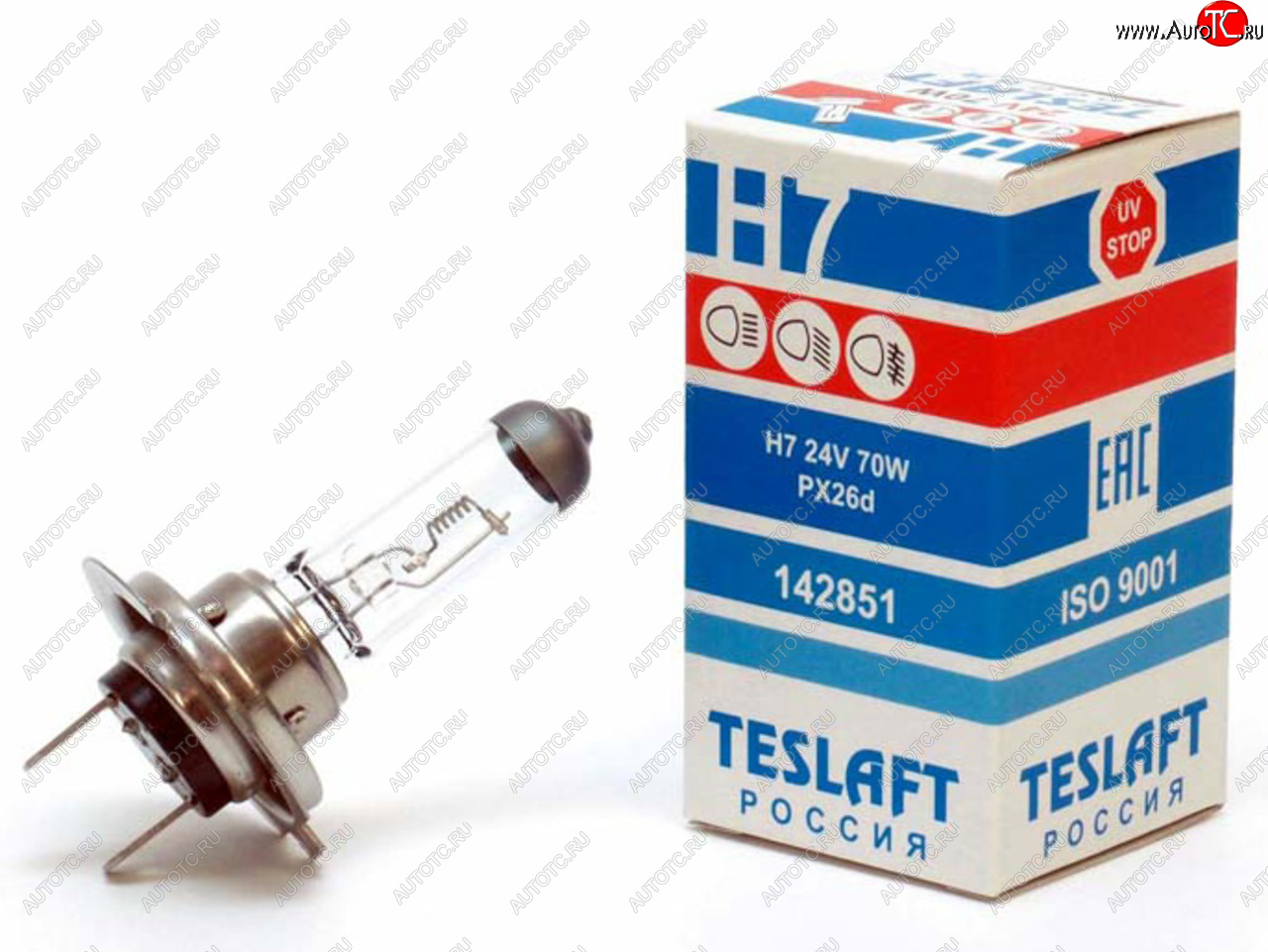 247 р. Лампа 24V H7 70W PX26d 1750лм Стандарт TESLAFT (Россия) TESLAFT 4631111142851  с доставкой в г. Пермь
