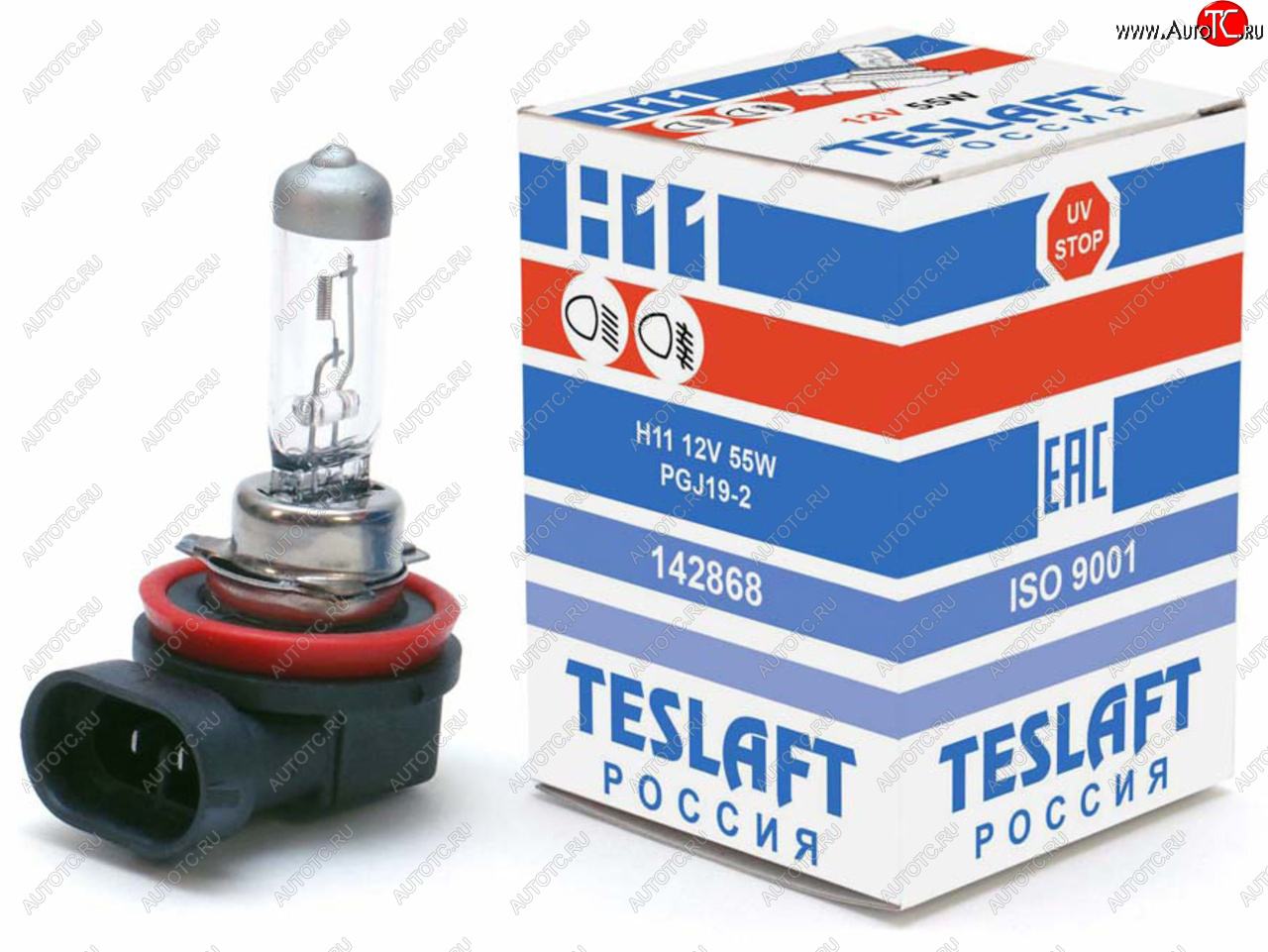 299 р. Лампа 12V H11 55W PGJ19-2 1350лм Стандарт TESLAFT (Россия) TESLAFT 4631111142868  с доставкой в г. Пермь