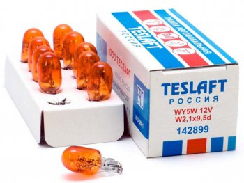21 р. Лампа 12V WY5W W2.1x9.5d 30лм желтая Amber TESLAFT (Россия) TESLAFT 4631111142899  с доставкой в г. Пермь. Увеличить фотографию 1
