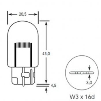 81 р. Лампа 12V W21W W3x16d 460лм Стандарт TESLAFT (Россия) TESLAFT 4631111142905  с доставкой в г. Пермь. Увеличить фотографию 2