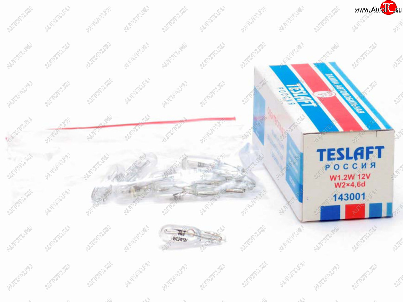 18 р. Лампа 12V W1.2W W2x4.6d 8лм Стандарт TESLAFT (Россия) TESLAFT 4631111143001  с доставкой в г. Пермь