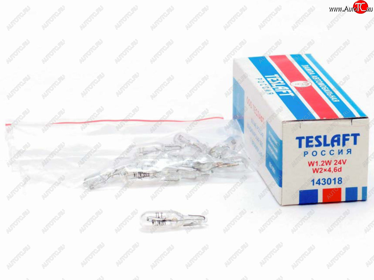 19 р. Лампа 24V W1.2W W2x4.6d 8лм Стандарт TESLAFT (Россия) TESLAFT 4631111143018  с доставкой в г. Пермь