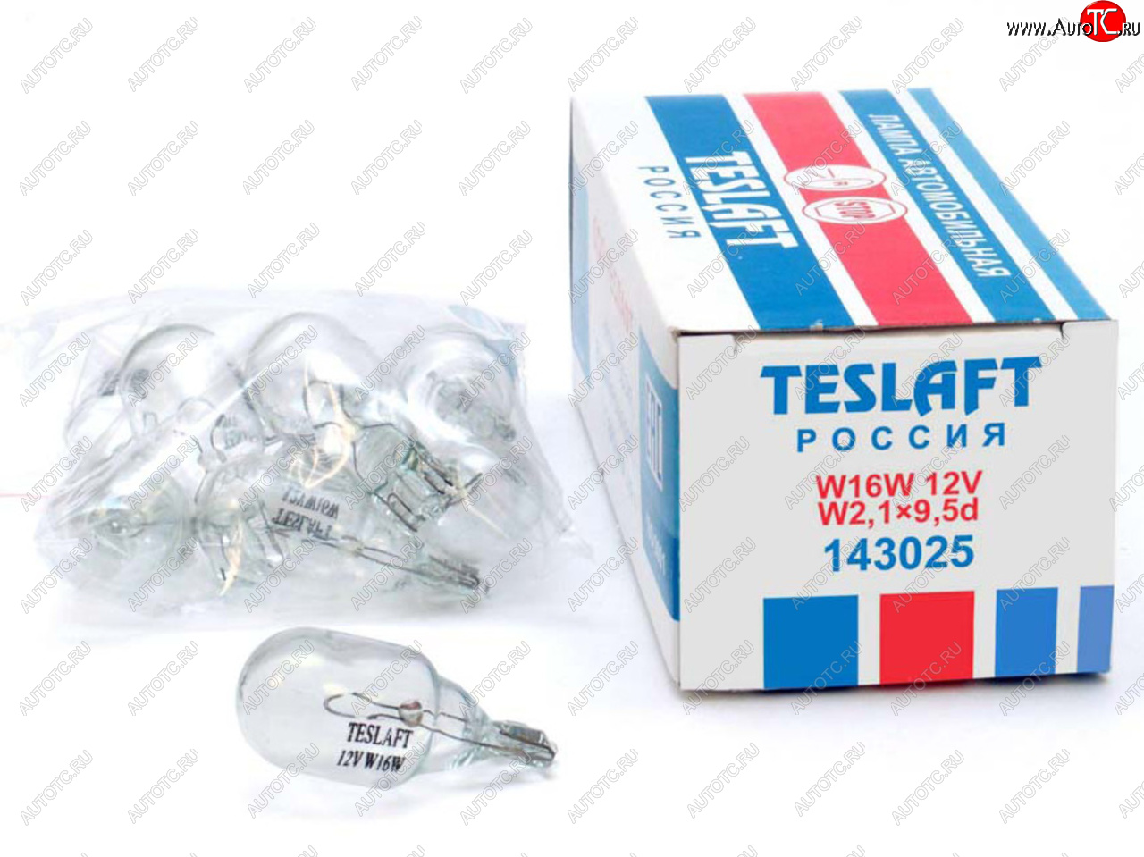 49 р. Лампа 12V W16W W2.1x9.5d 300лм Стандарт TESLAFT (Россия) TESLAFT 4631111143025  с доставкой в г. Пермь
