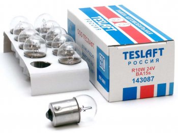 28 р. Лампа 24V R10W BA15s 130лм Стандарт TESLAFT (Россия) TESLAFT 4631111143087  с доставкой в г. Пермь. Увеличить фотографию 3
