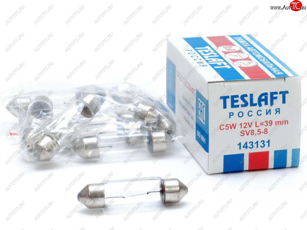 34 р. Лампа 12V C5W SV8.5-8 39мм 53лм TESLAFT (Россия) TESLAFT 4631111143131  с доставкой в г. Пермь