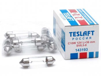 36 р. Лампа 12V C10W SV8.5-8 36мм 110лм TESLAFT (Россия) TESLAFT 4631111143193 TESLAFT 4631111143193  с доставкой в г. Пермь. Увеличить фотографию 1