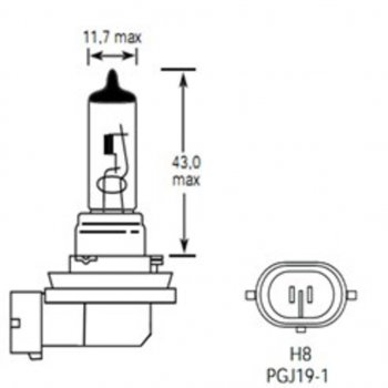 299 р. Лампа 12V H8 35W PGJ19-1 800лм Стандарт TESLAFT (Россия) TESLAFT 4631111143254  с доставкой в г. Пермь. Увеличить фотографию 2