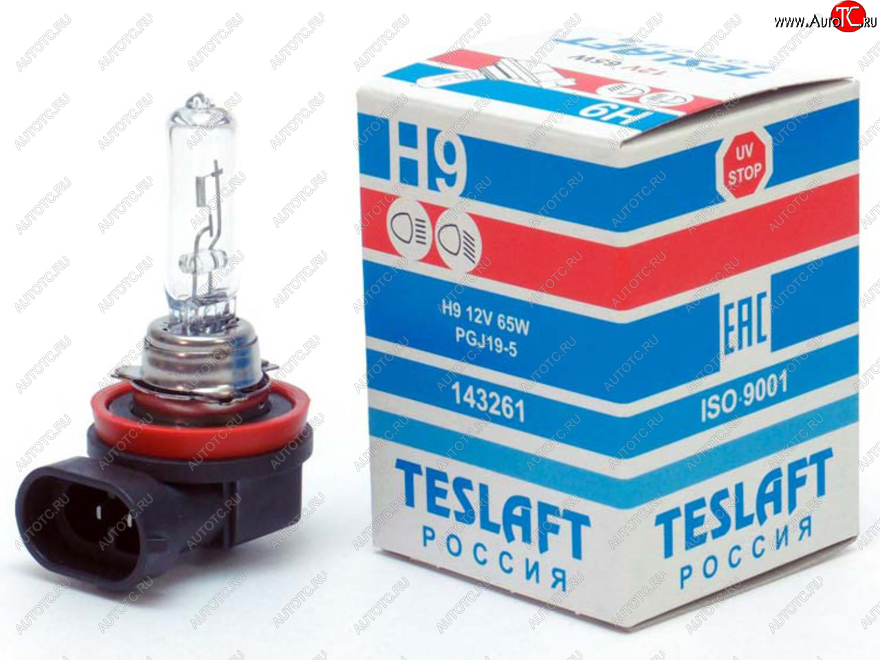 299 р. Лампа 12V H9 65W PGJ19-5 2100лм Стандарт TESLAFT (Россия) TESLAFT 4631111143261  с доставкой в г. Пермь