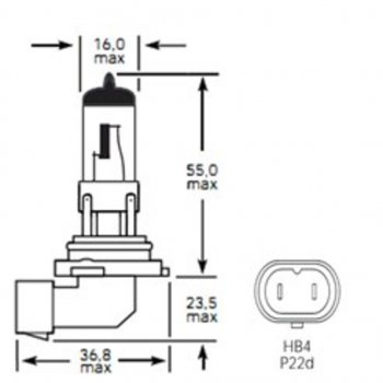 299 р. Лампа 12V HB4 51W P22d 1100лм Стандарт TESLAFT (Россия) TESLAFT 4631111143285  с доставкой в г. Пермь. Увеличить фотографию 1